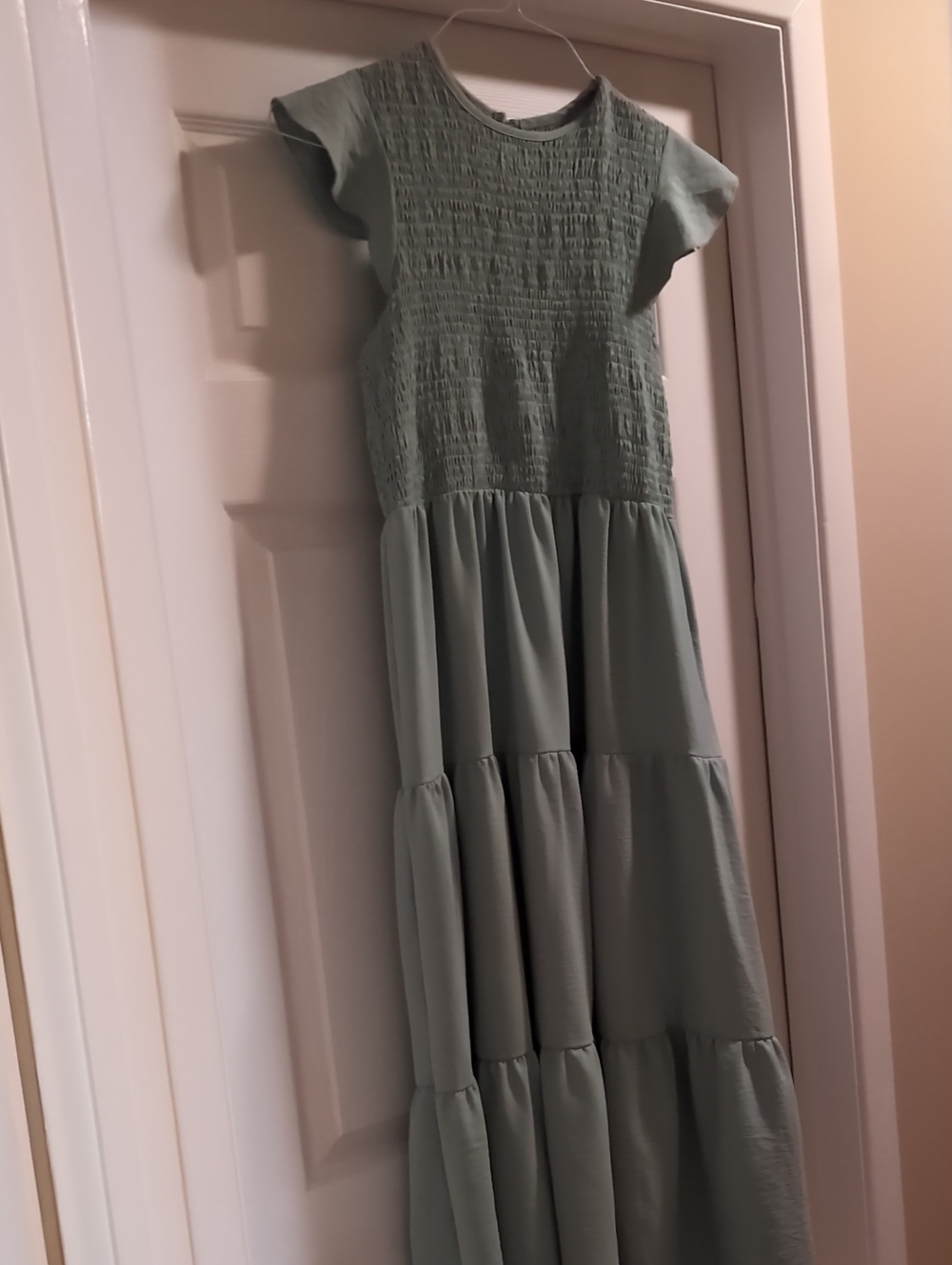 Tiered Maxi Dress with Smocked Bodice